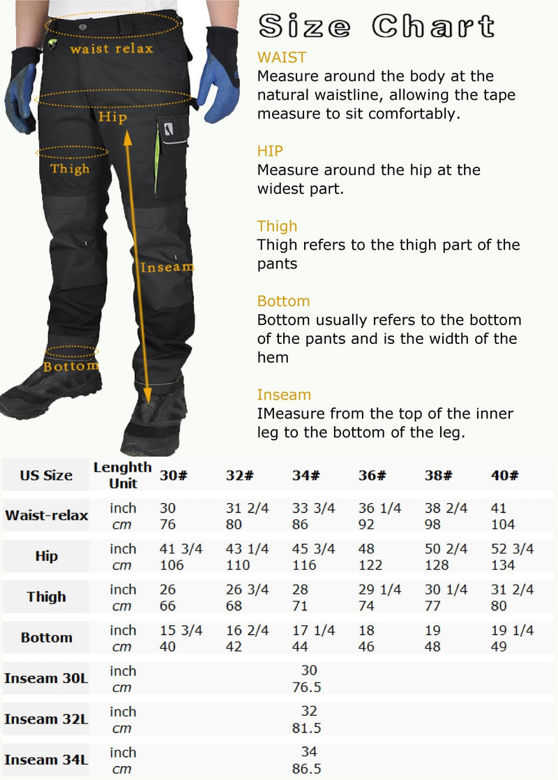 Load image into Gallery viewer, Ellobird Men&#39;s Construction Work Pant Double Knee Stretch Trousers Pants - Black knight - Ellobird
